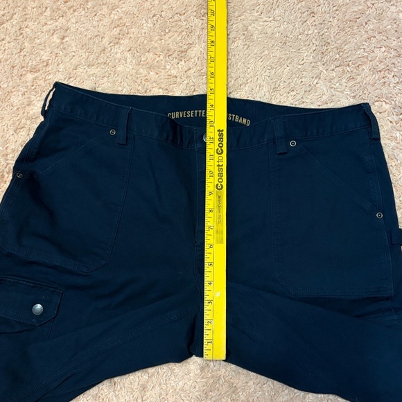 Duluth Trading Navy Women’s Utility Work Pants Curvesetter Waistband Size 18x33 - Picture 10 of 14